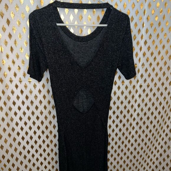 Derek heart cutout backless heather gray size M - Picture 1 of 5